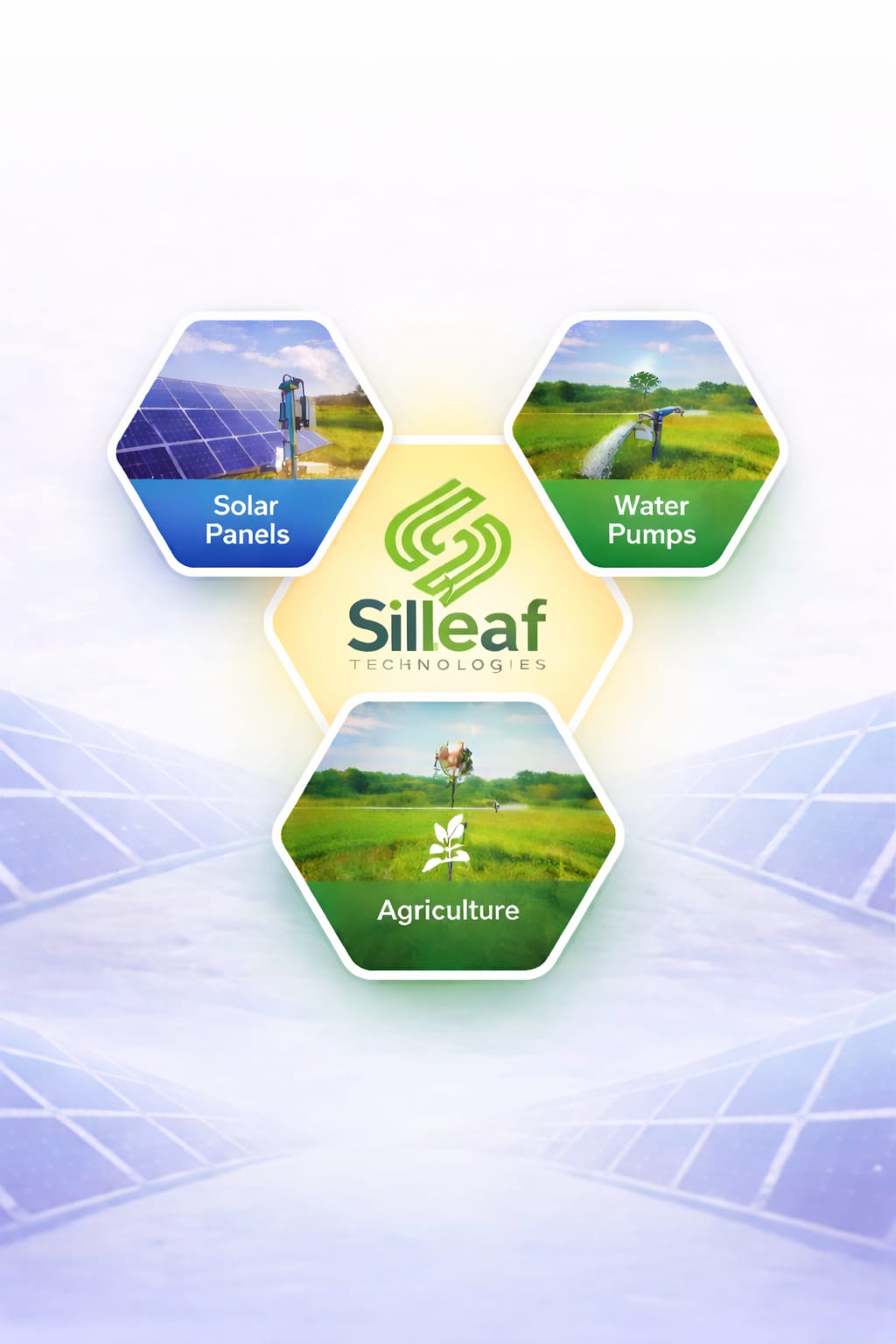 Sileaf Technology ecosystem: Solar, Pumps, Agriculture